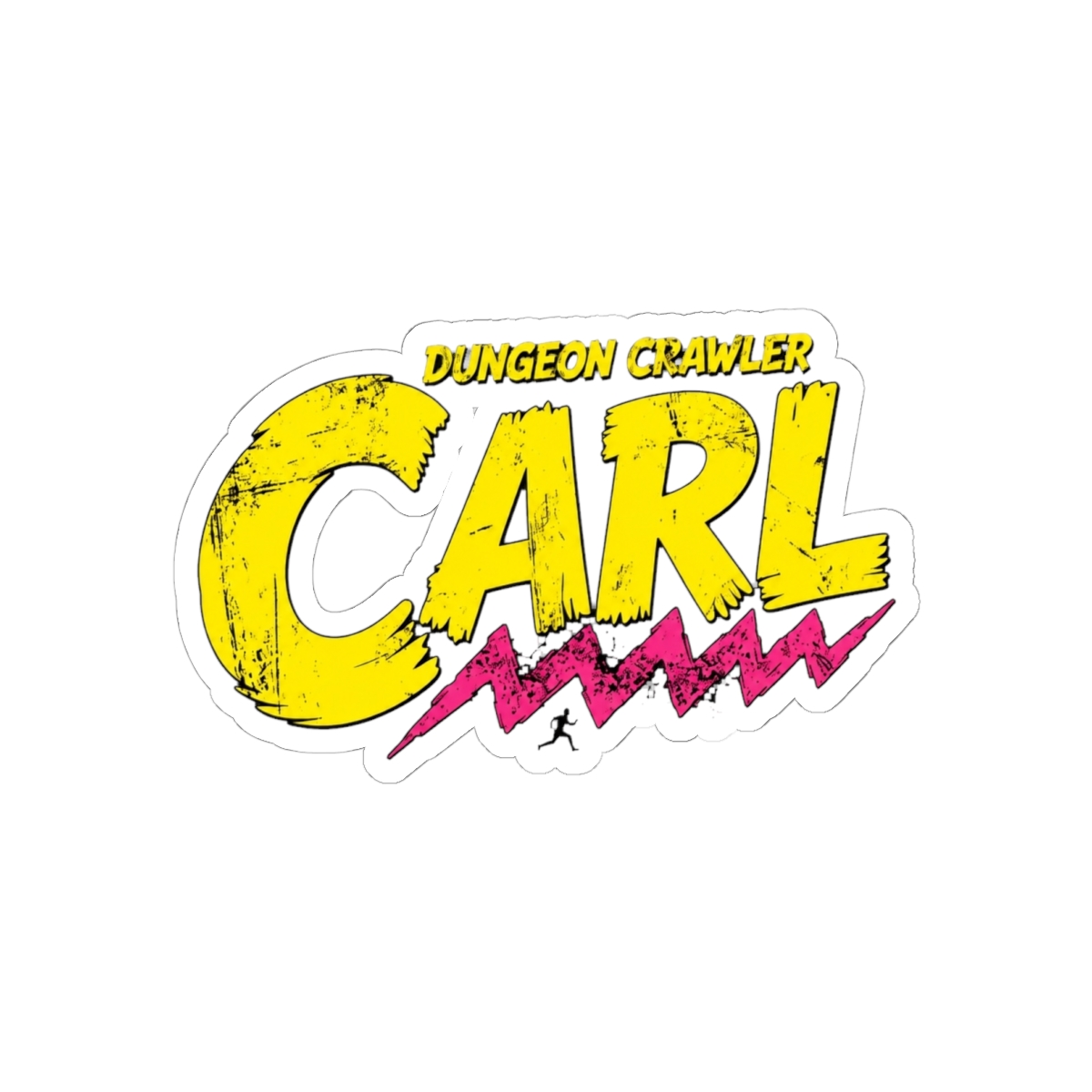 Dungeon Crawler Carl - Brush Typography & Neon Pulse — official Dungeon Crawler Carl Stickers