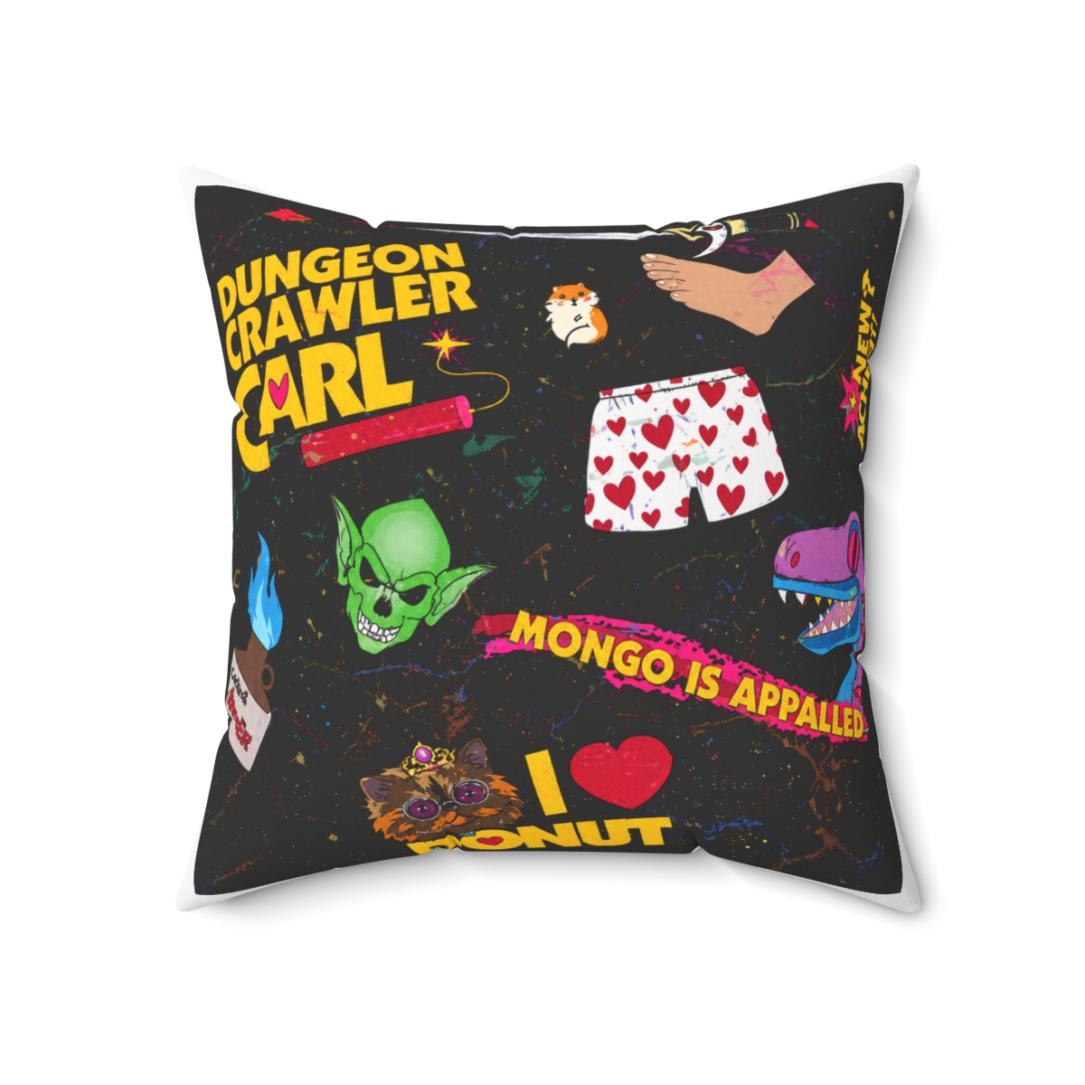 Dungeon Crawler Carl collage pillow - alternate angle 5, merchandise