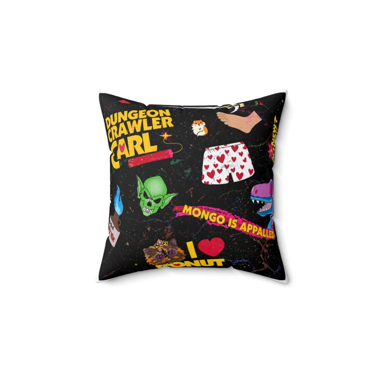 Dungeon Crawler Carl collage pillow