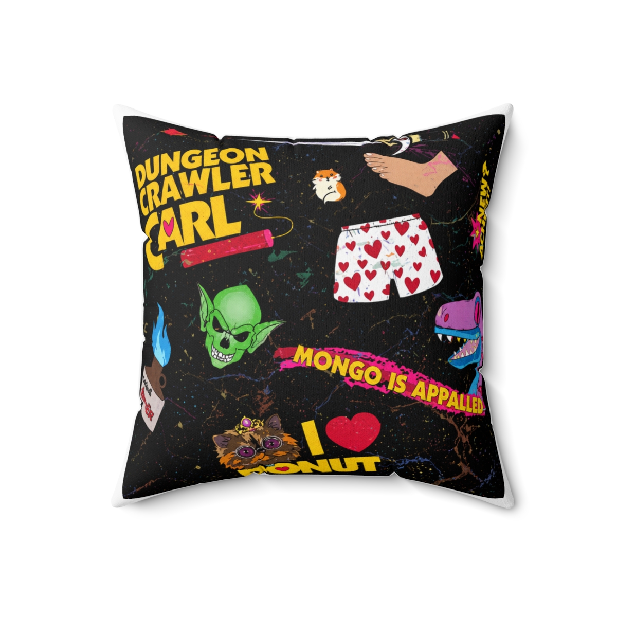 Dungeon Crawler Carl collage pillow - alternate angle 3, merchandise