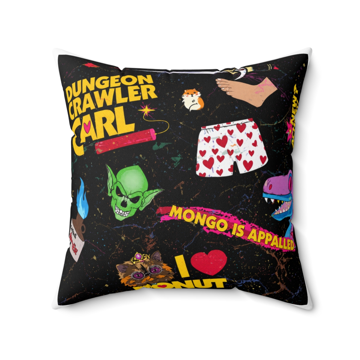 Dungeon Crawler Carl collage pillow - alternate angle 4, merchandise