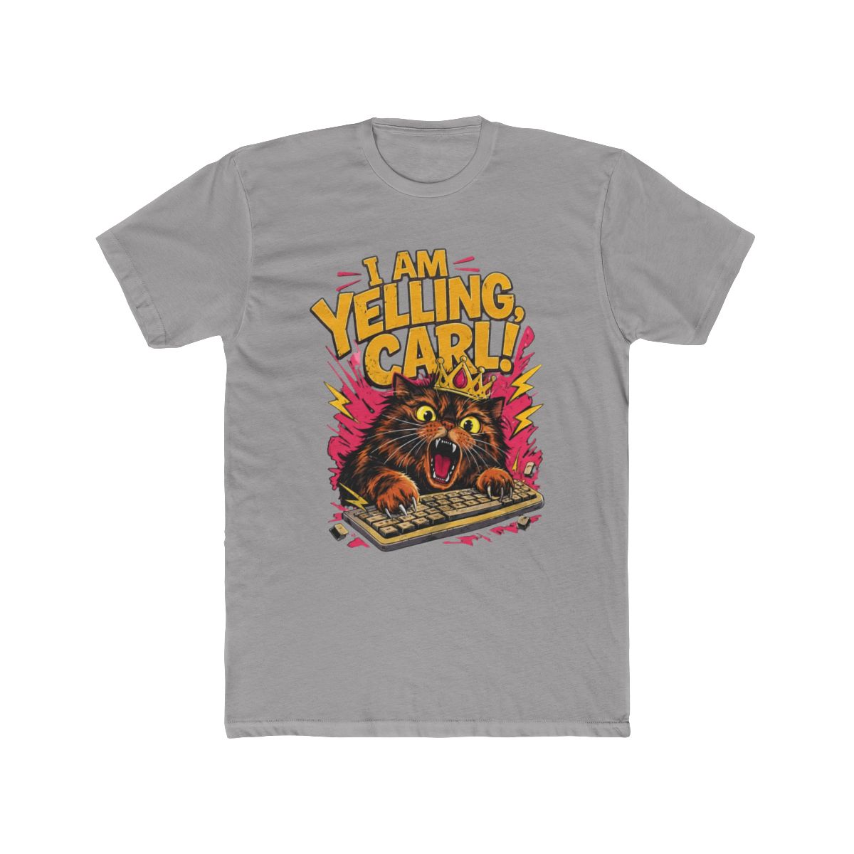 Funny I Am Yelling Carl Donut Cat Meme Graphic | Dungeon Crawler Carl - Official T-Shirts merchandise