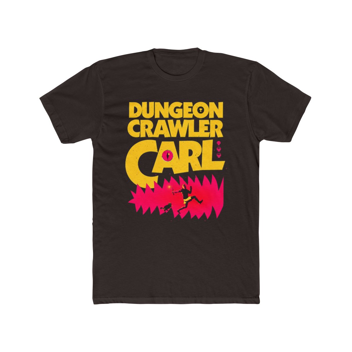 Carl Cover (Black Print) T Shirt | Dungeon Crawler Carl - alternate angle 3, merchandise