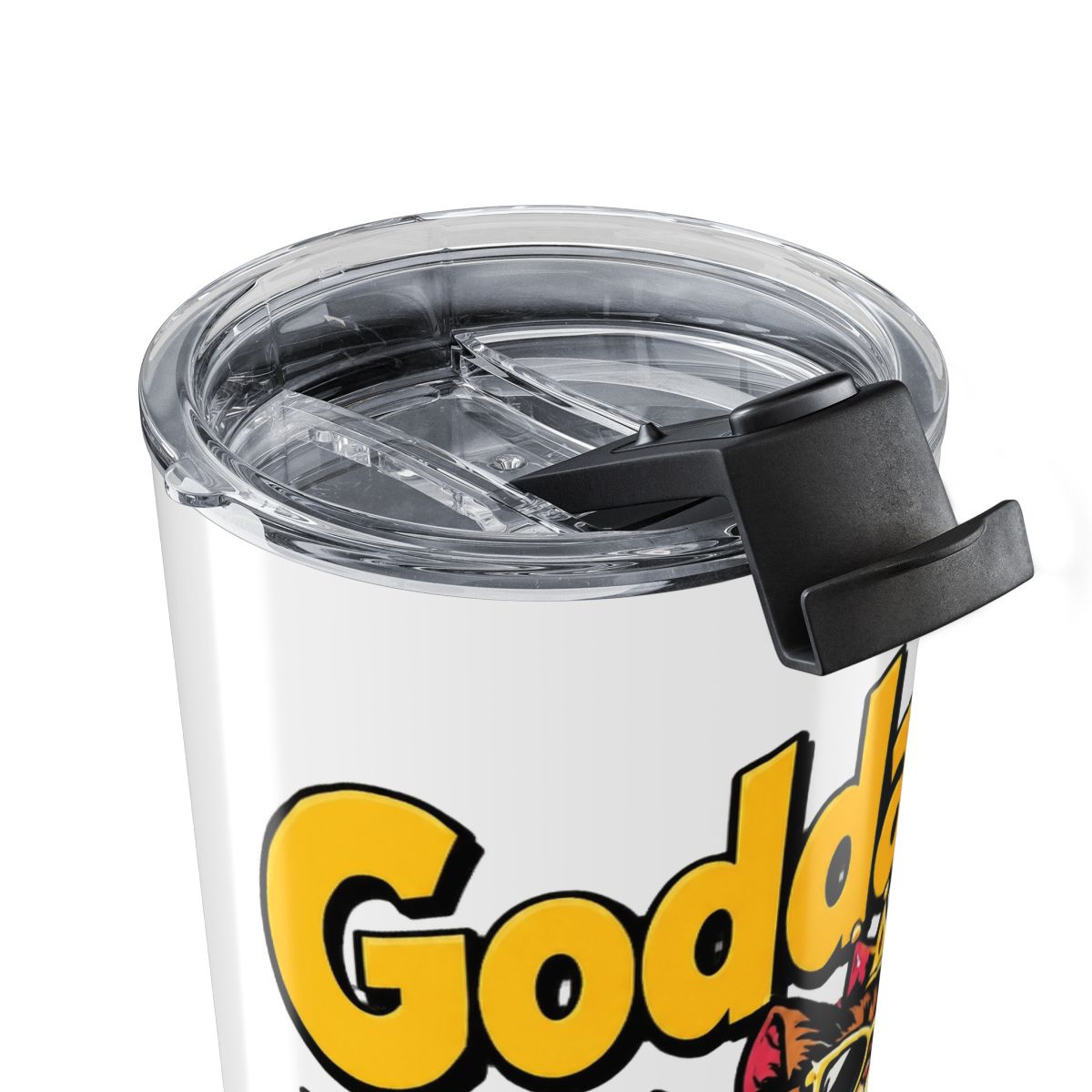 OGGOVIBE DCC Donut Princess Tumbler 20oz Stainless Steel Insulated | Funny Dungeon Book Crawler Reading Carl Mug,Fantasy Bookish Dungeon Adventure Theme Cup,God Damnit Donut | Dungeon Crawler Carl - alternate angle 5, merchandise